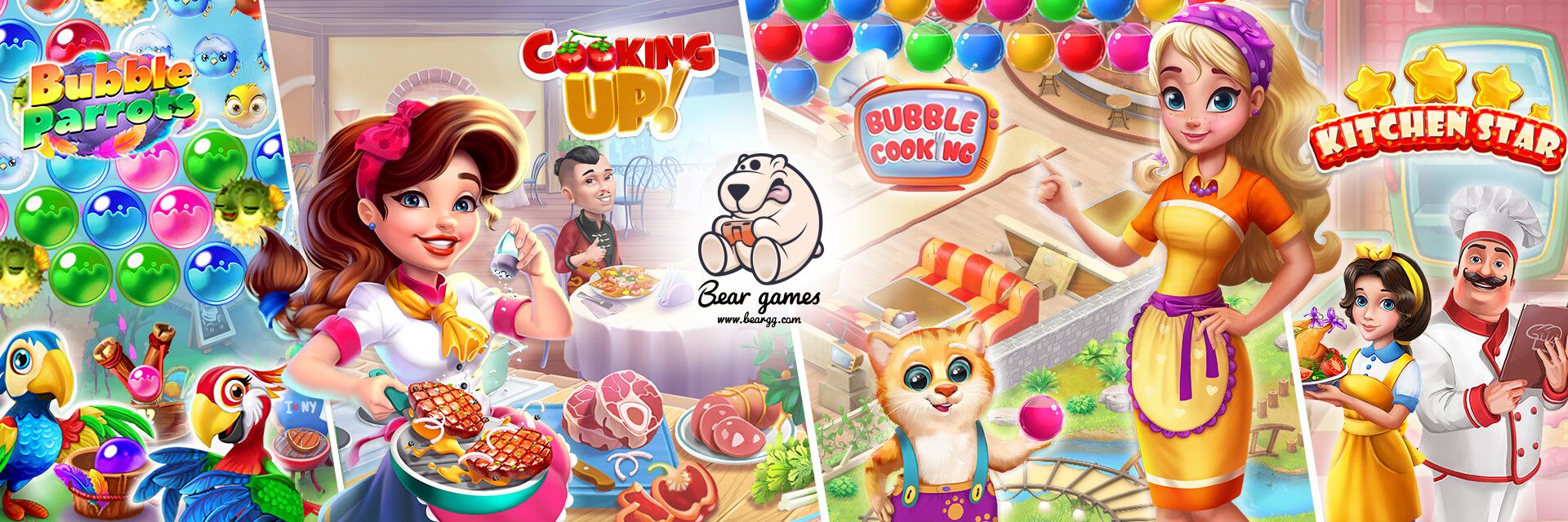 Bubble Parrots, Cooking Up, Bubble Cooking, Kitchen Star